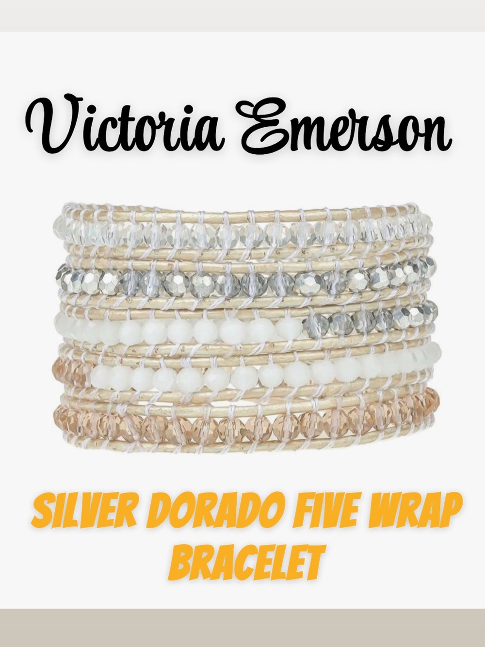 🆕🌿VICTORIA EMERSON: Silver Dorado Five Wrap Bracelet
